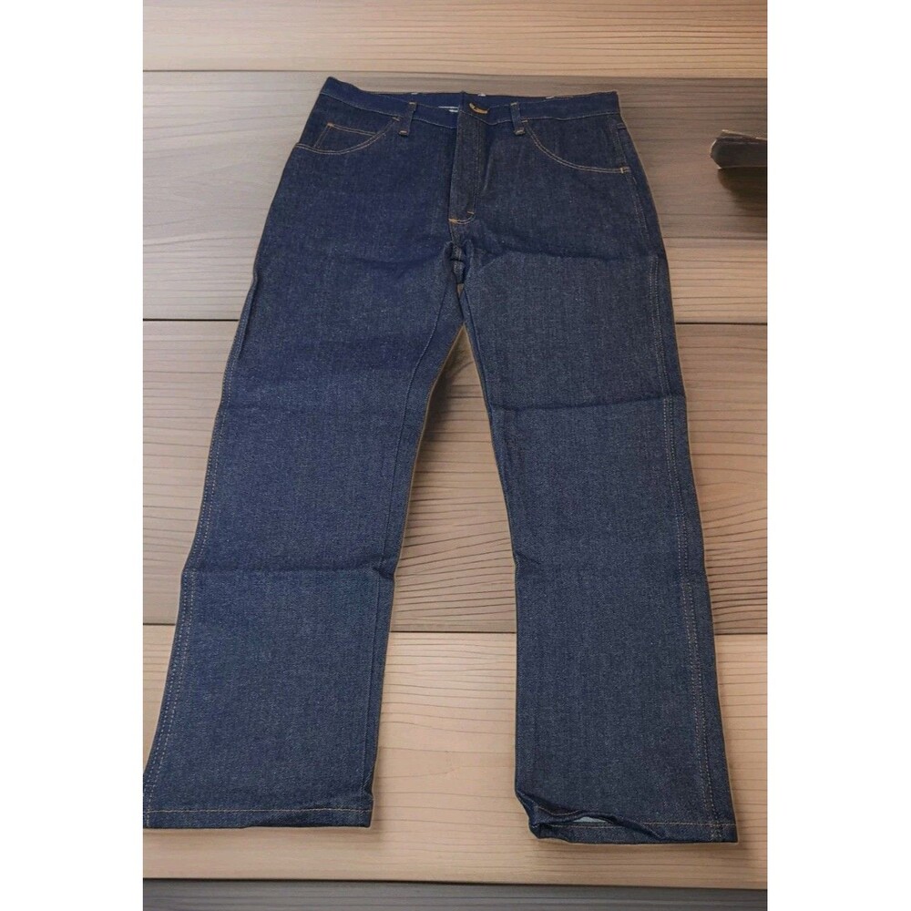 Vintage Rustler Deadstock Jeans Made In USA Raw Denim Bootcut Men 36x29 Heavy... - Picture 2 of 5